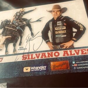 Wrangler Autographed Silvano Alves picture card